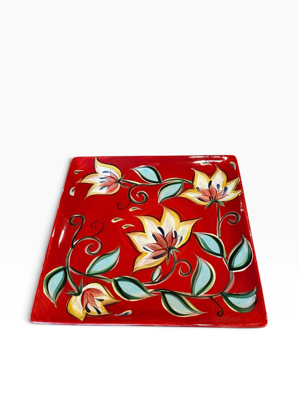 Southern Living At Home Gail Pittman Floral Tray Decor